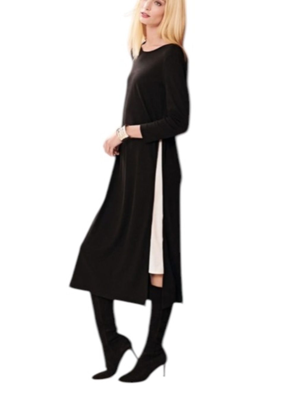 Joan Vaas Black Midi Sheath 16 3 P